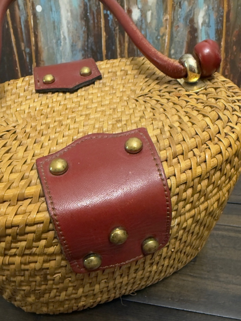 Etienne Aigner VINTAGE 1960's ETIENNE AIGNER Handmade Wicker Basket Handbag - Picture 6 of 12